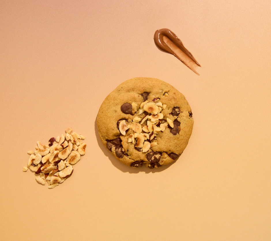 Vegan Hazelnut and Dark Chocolate Chip Cookie