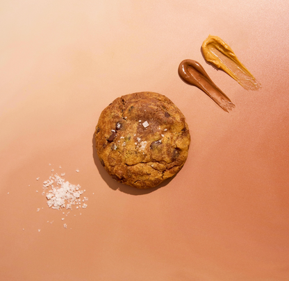 Vegan Peanut Butter and Dark Chocolate Chip Cookie