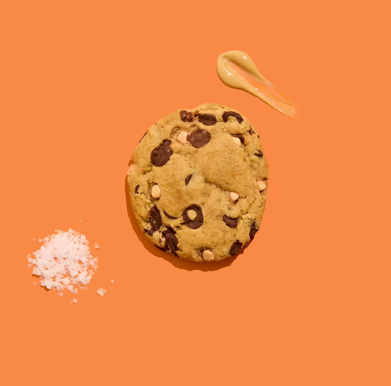 Vegan Salted Caramel and Dark Chocolate Chip Cookie