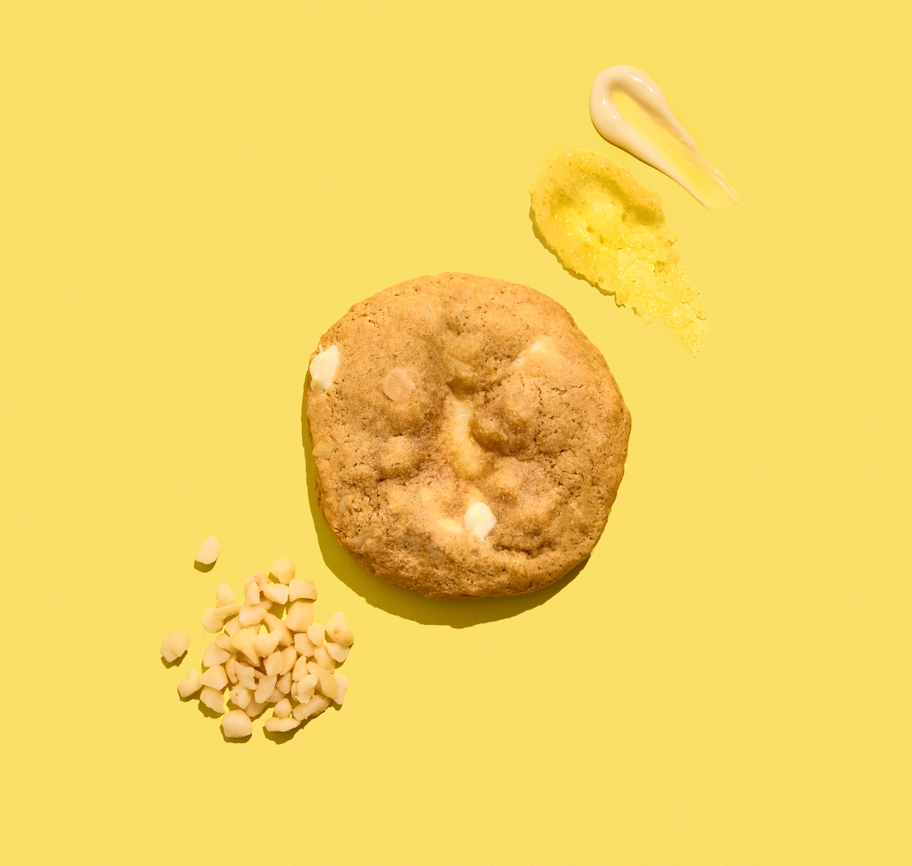 Lemon Macadamia and White Chocolate Chip Cookie
