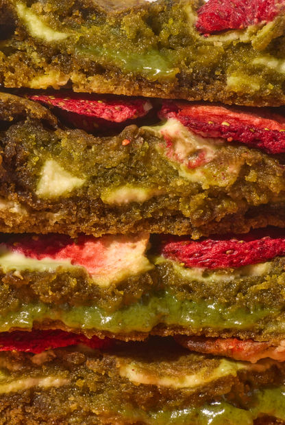 Strawberry Matcha and White Chocolate Chip Cookie